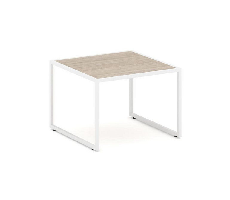 Столик малый NLT.SM Дуб Аттик/Металл Белый 600*600*430