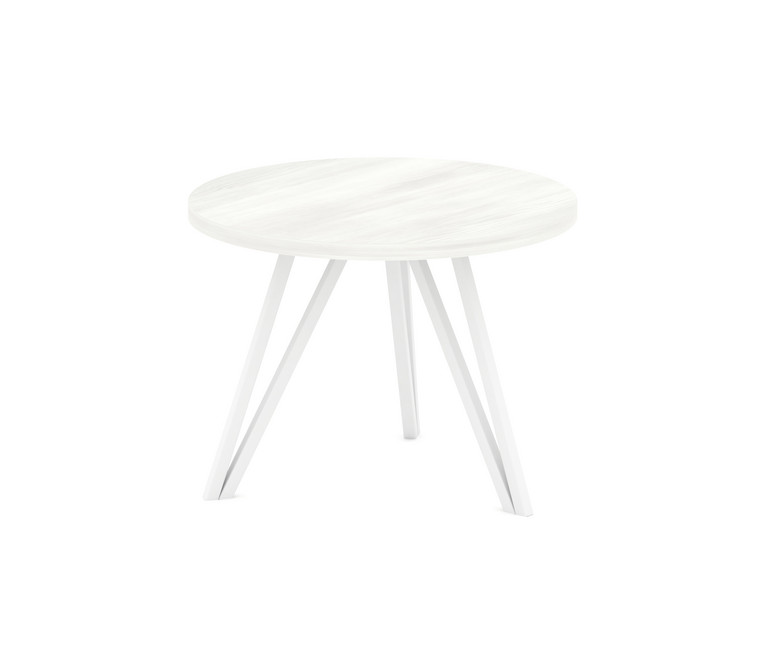 Asti Стол журнальный (круглый) AS.SJ-003 Снежная Патина/Металл Белый 600*600*432