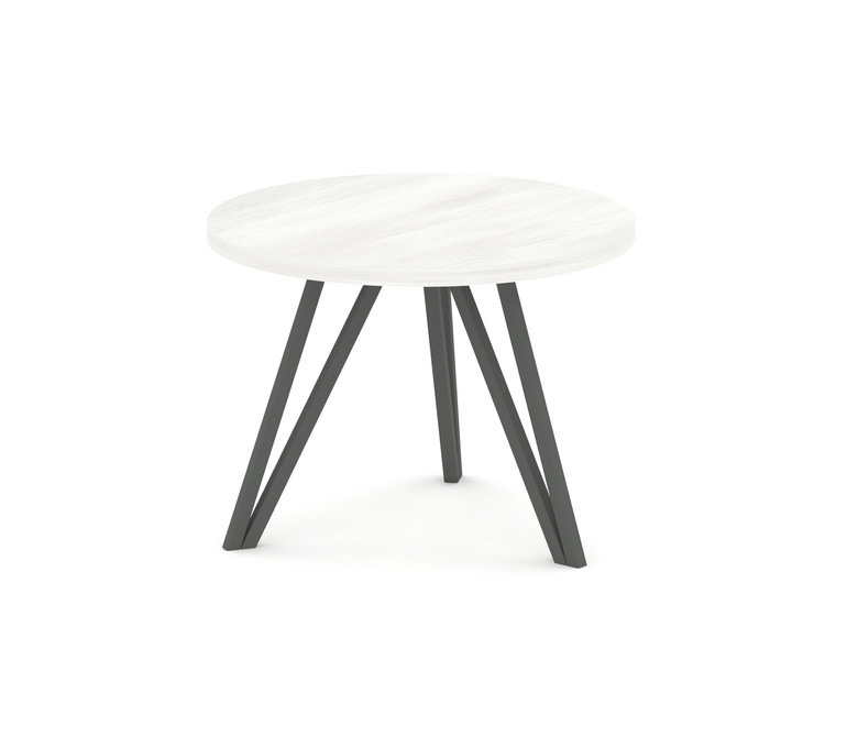 Asti Стол журнальный (круглый) AS.SJ-003 Снежная Патина/Металл Антрацит 600*600*432