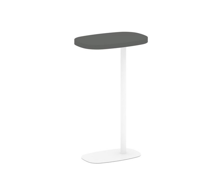 Asti Стол журнальный (овальный) AS.SJ-002 Антрацит/Металл Белый 420*280*670