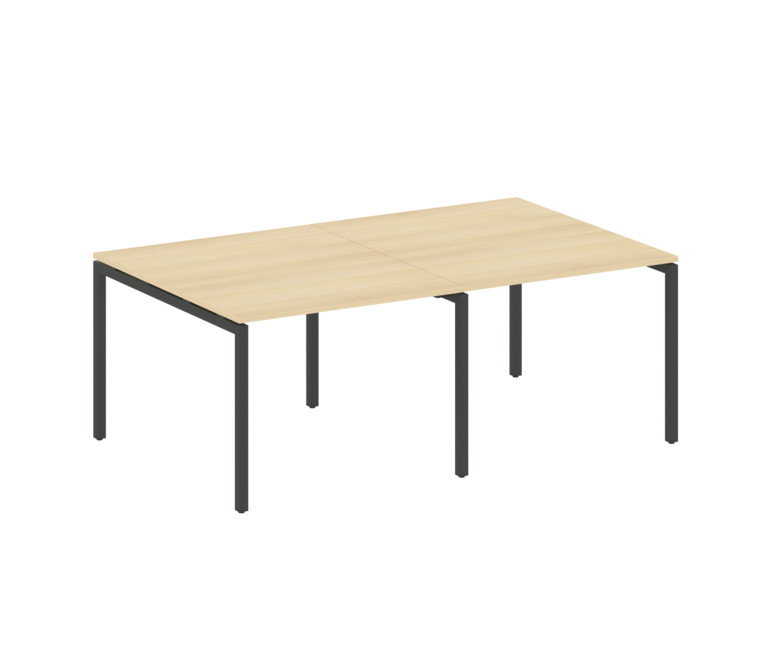 Metal System Quattro Переговорный стол (2 столешницы) на П-образном м/к 40БП.ПРГ-2.1 Акация Лорка/Ме