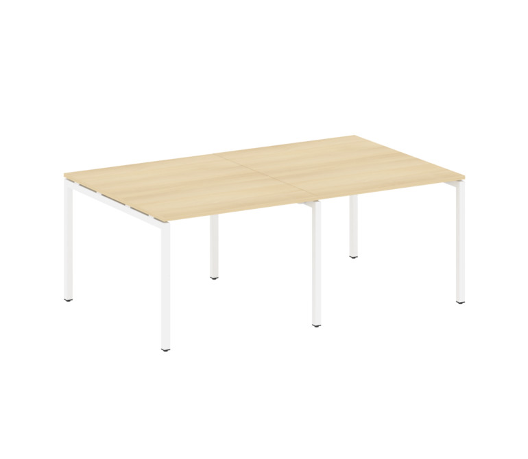 Metal System Quattro Переговорный стол (2 столешницы) на П-образном м/к 40БП.ПРГ-2.1 Акация Лорка/Ме