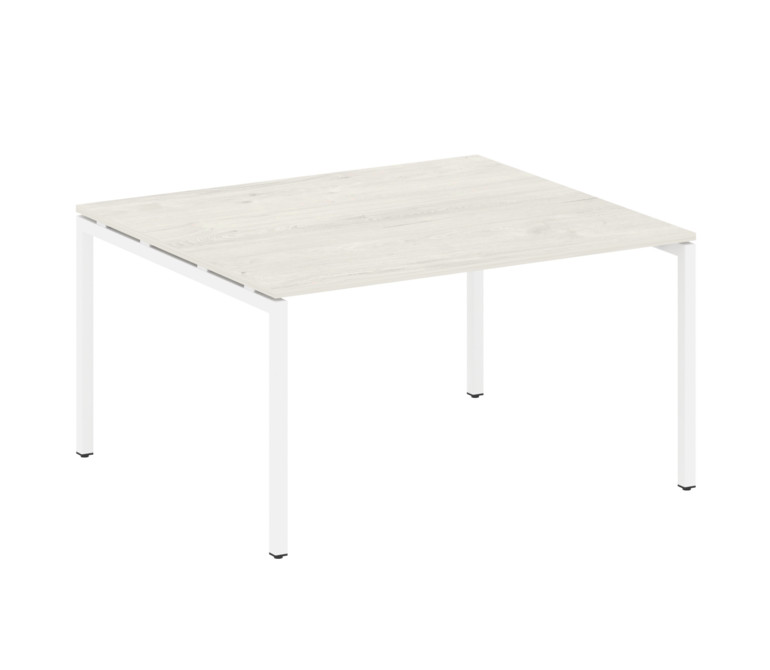 Metal System Quattro Переговорный стол (1 столешница) на П-образном м/к 40БП.ПРГ-1.3 Дуб Наварра/Мет