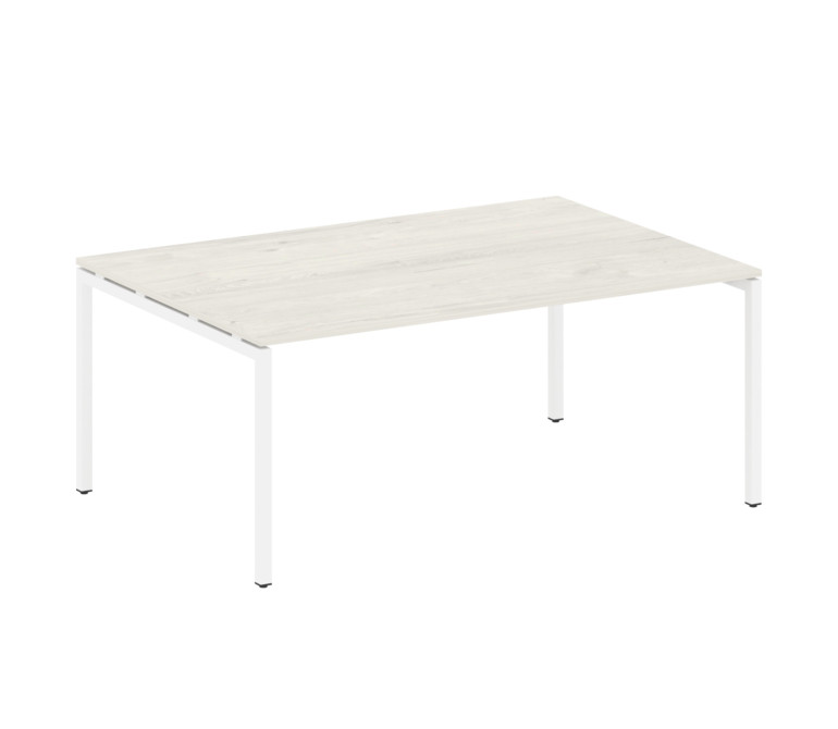 Metal System Quattro Переговорный стол (1 столешница) на П-образном м/к 40БП.ПРГ-1.5 Дуб Наварра/Мет
