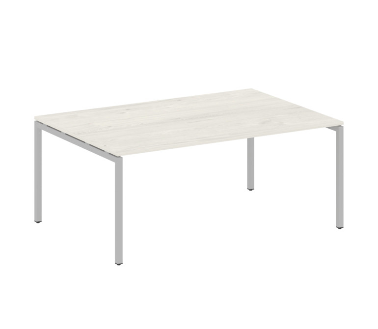 Metal System Quattro Переговорный стол (1 столешница) на П-образном м/к 40БП.ПРГ-1.5 Дуб Наварра/Мет