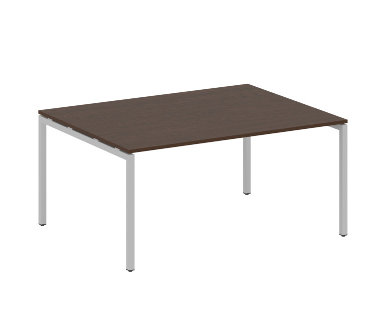 Metal System Quattro Переговорный стол (1 столешница) на П-образном м/к 40БП.ПРГ-1.4 Венге Цаво/Мета