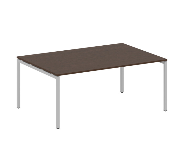 Metal System Quattro Переговорный стол (1 столешница) на П-образном м/к 40БП.ПРГ-1.5 Венге Цаво/Мета