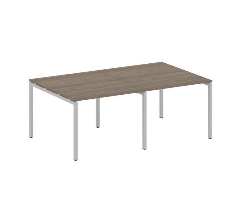 Metal System Quattro Переговорный стол (2 столешницы) на П-образном м/к 40БП.ПРГ-2.1 Вяз Благородный