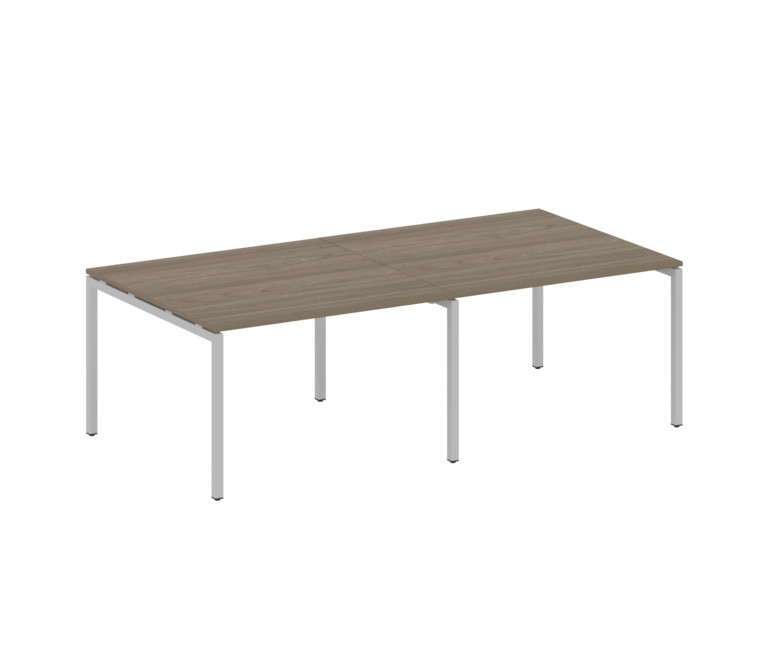 Metal System Quattro Переговорный стол (2 столешницы) на П-образном м/к 40БП.ПРГ-2.2 Вяз Благородный