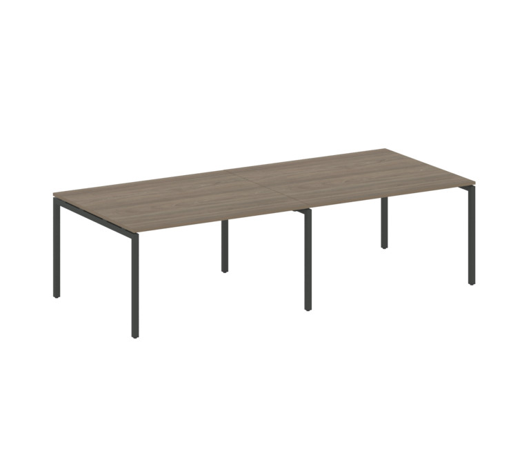 Metal System Quattro Переговорный стол (2 столешницы) на П-образном м/к 40БП.ПРГ-2.3 Вяз Благородный