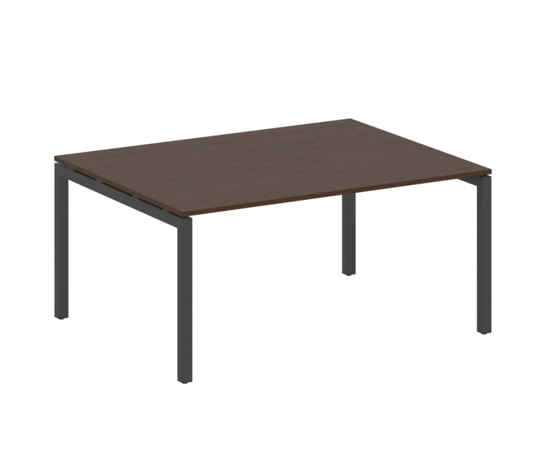 Metal System Quattro Переговорный стол (1 столешница) на П-образном м/к 50БП.ПРГ-1.4 Венге Цаво/Мета