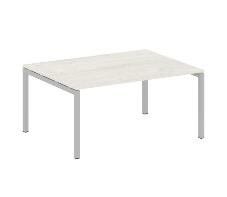 Metal System Quattro Переговорный стол (1 столешница) на П-образном м/к 50БП.ПРГ-1.4 Дуб Наварра/Мет