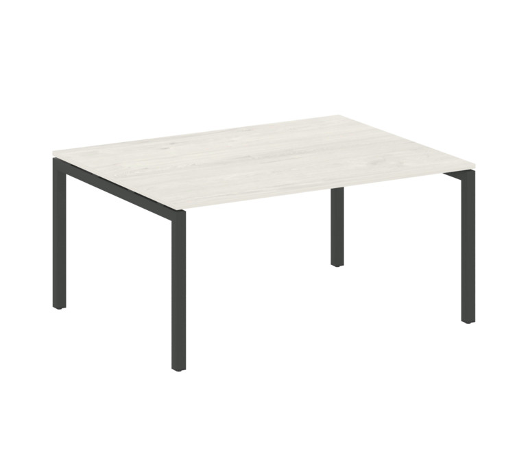Metal System Quattro Переговорный стол (1 столешница) на П-образном м/к 50БП.ПРГ-1.4 Дуб Наварра/Мет