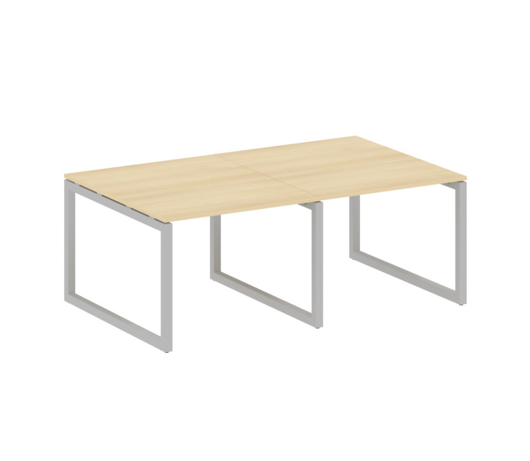 Metal System Quattro Переговорный стол (2 столешницы) на О-образном м/к 50БО.ПРГ-2.1 Акация Лорка/Ме