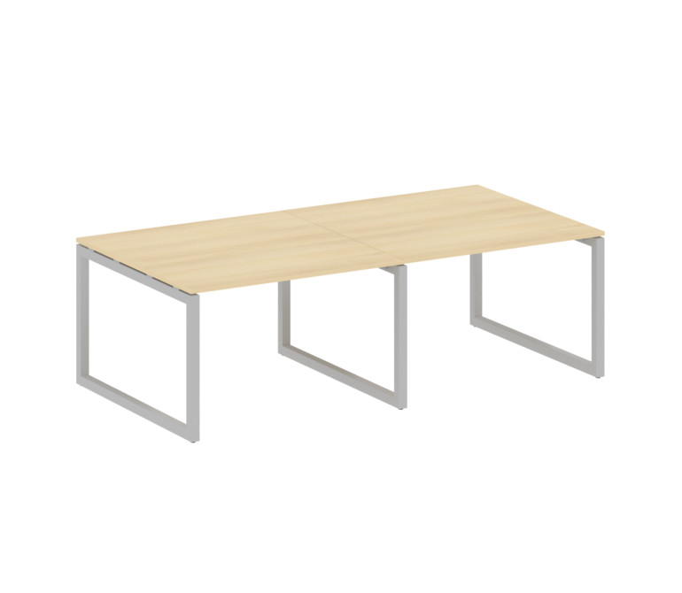 Metal System Quattro Переговорный стол (2 столешницы) на О-образном м/к 50БО.ПРГ-2.2 Акация Лорка/Ме