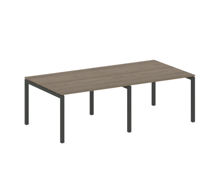 Metal System Quattro Переговорный стол (2 столешницы) на П-образном м/к 50БП.ПРГ-2.2 Вяз Благородный