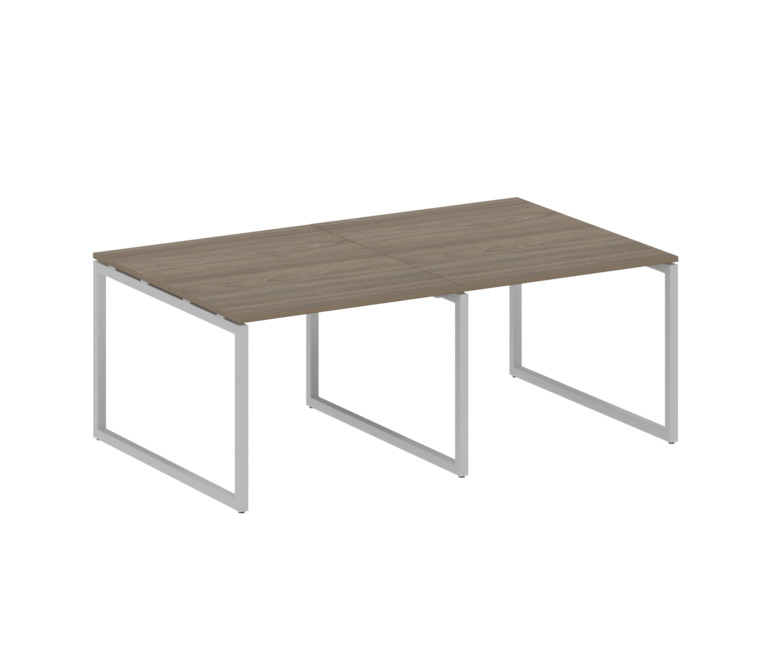 Metal System Quattro Перег. стол (2 столешницы) на О-образном м/к 40БО.ПРГ-2.1 Вяз Благородный/Метал