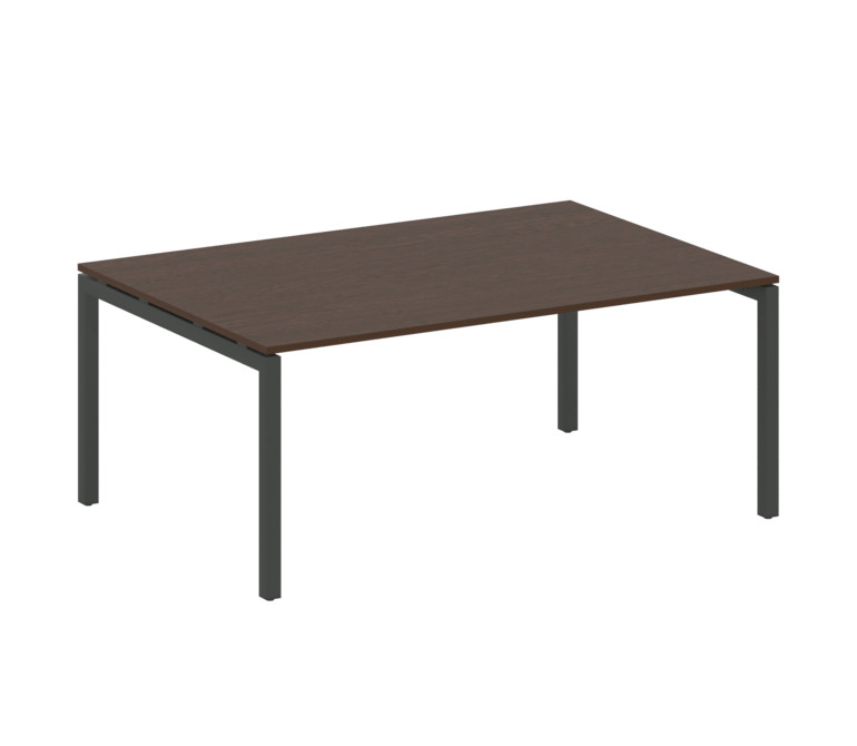 Metal System Quattro Переговорный стол (1 столешница) на П-образном м/к 50БП.ПРГ-1.5 Венге Цаво/Мета