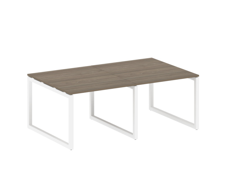 Metal System Quattro Переговорный стол (2 столешницы) на О-образном м/к 50БО.ПРГ-2.1 Вяз Благородный