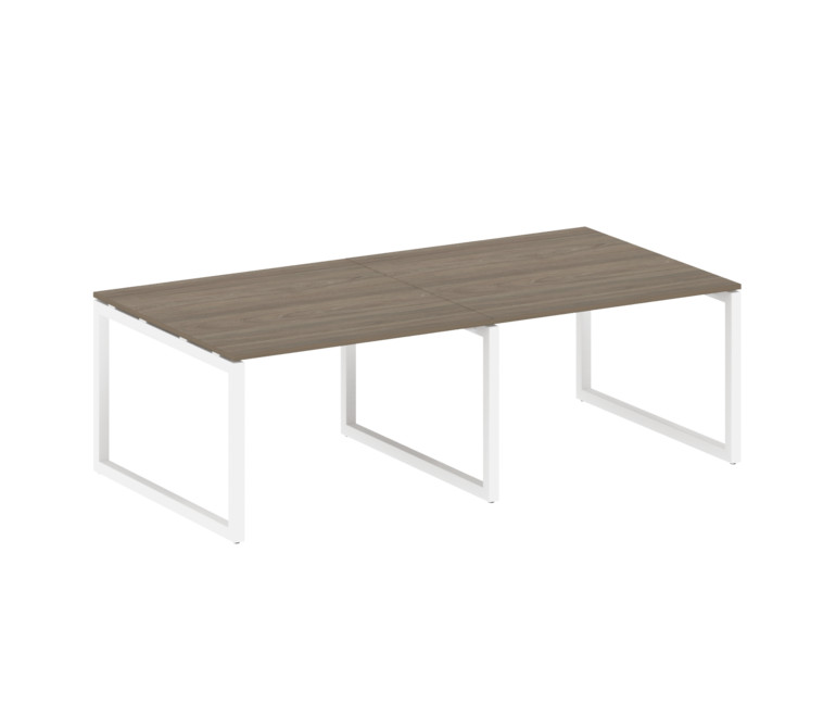 Metal System Quattro Переговорный стол (2 столешницы) на О-образном м/к 50БО.ПРГ-2.2 Вяз Благородный