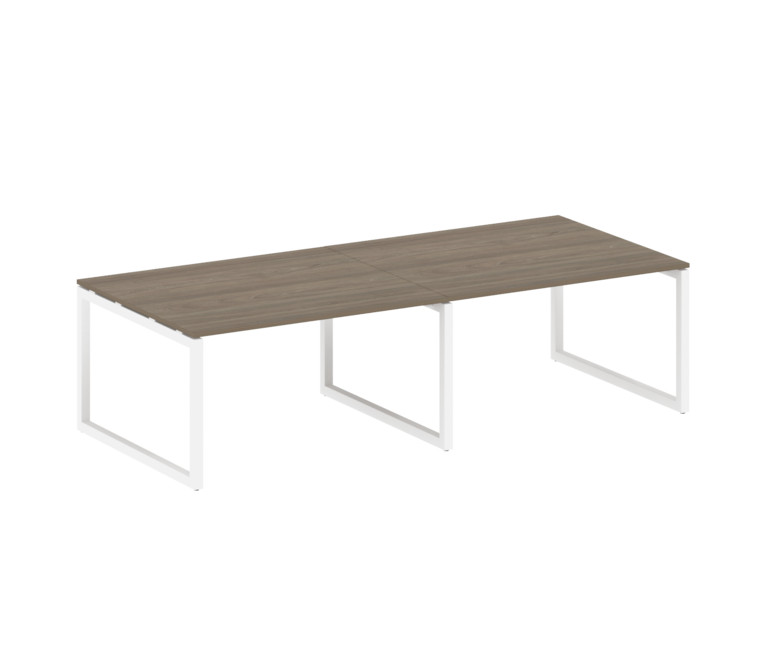 Metal System Quattro Переговорный стол (2 столешницы) на О-образном м/к 50БО.ПРГ-2.3 Вяз Благородный