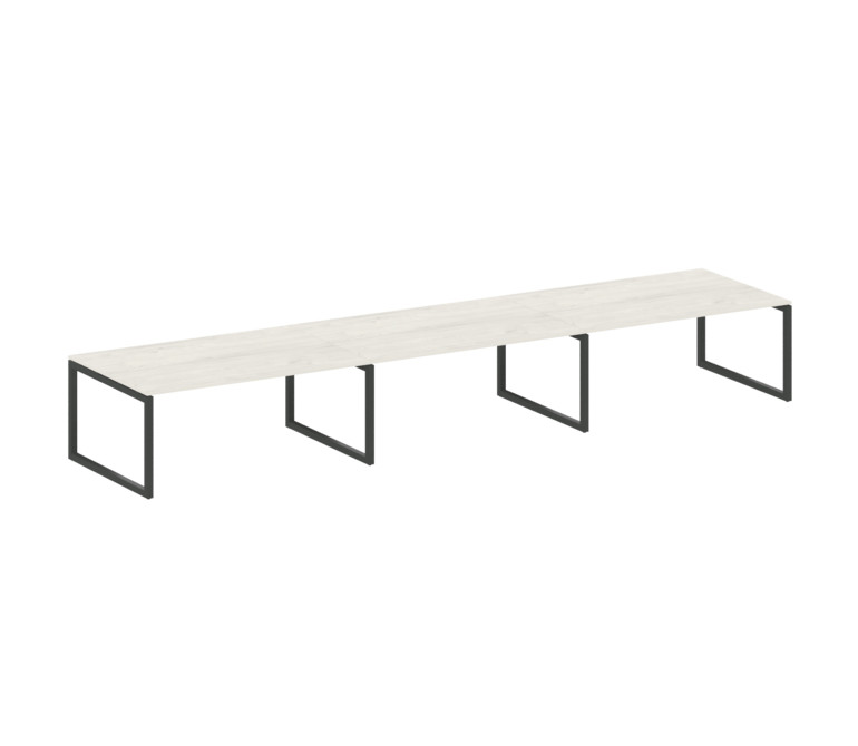 Metal System Quattro Переговорный стол (3 столешницы) на О-оразном м/к 50БО.ПРГ-3.5 Дуб Наварра/Мета