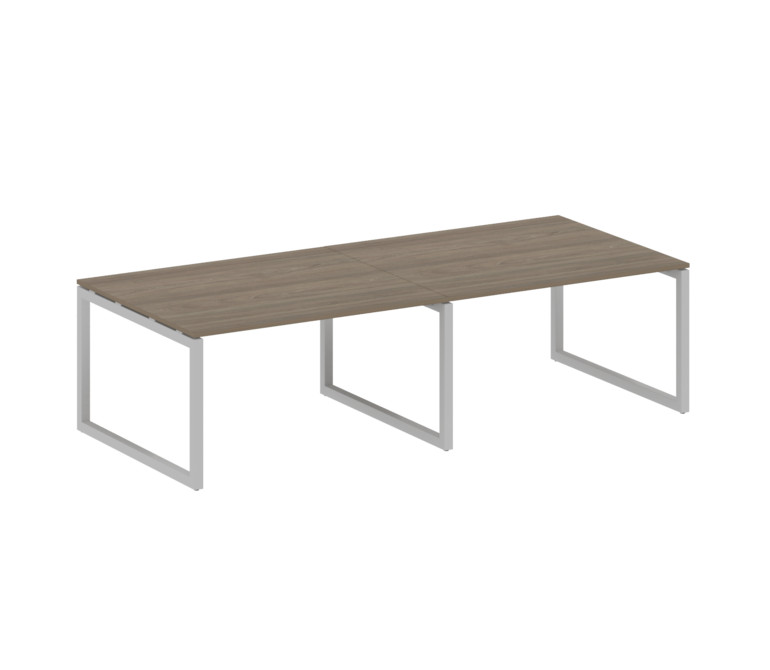 Metal System Quattro Переговорный стол (2 столешницы) на О-образном м/к 50БО.ПРГ-2.3 Вяз Благородный