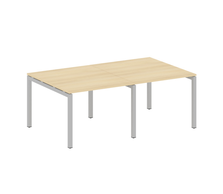Metal System Quattro Переговорный стол (2 столешницы) на П-образном м/к 50БП.ПРГ-2.1 Акация Лорка/Ме