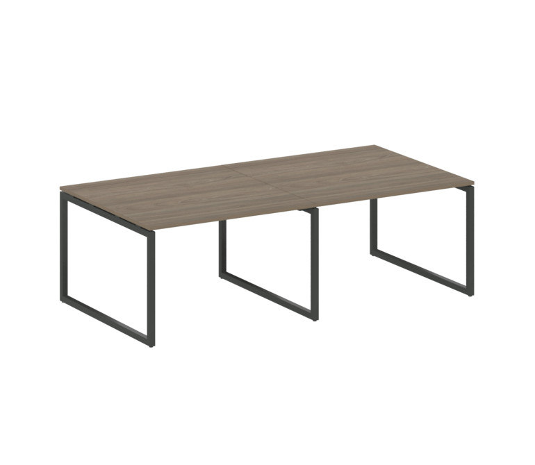 Metal System Quattro Перег. стол (2 столешницы) на О-образном м/к 40БО.ПРГ-2.2 Вяз Благородный/Метал