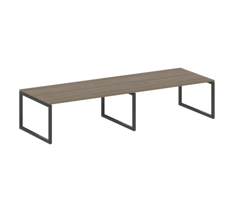 Metal System Quattro Переговорный стол (2 столешницы) на О-образном м/к 50БО.ПРГ-2.5 Вяз Благородный