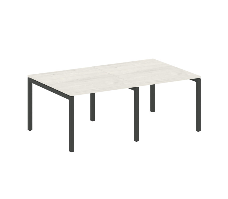 Metal System Quattro Переговорный стол (2 столешницы) на П-образном м/к 50БП.ПРГ-2.1 Дуб Наварра/Мет