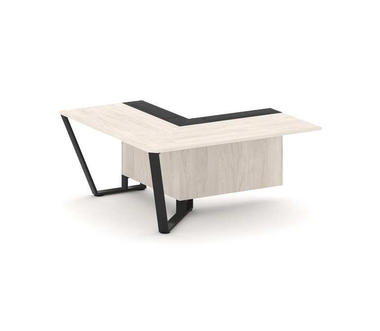 Steel Meet Завершающий угловой модуль левый KM-PR.B.SPZOU-16(L) Денвер Светлый/Графит Глянец/Металл