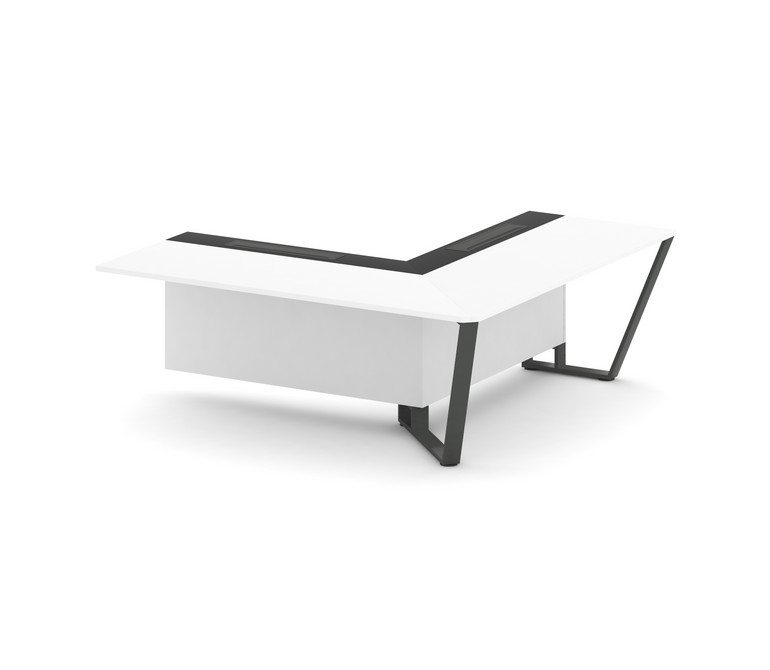 Steel Meet Завершающий угловой модуль правый KM-PR.B.SPZOU-20(R) Белый Бриллиант/Графит Глянец/Метал