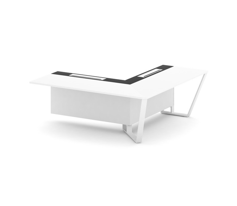 Steel Meet Завершающий угловой модуль правый KM-PR.B.SPZOU-20(R) Белый Бриллиант/Графит Глянец/Метал