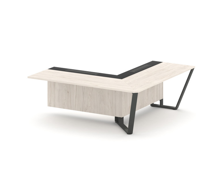 Steel Meet Завершающий угловой модуль правый KM-PR.B.SPZOU-20(R) Денвер Светлый/Графит Глянец/Металл