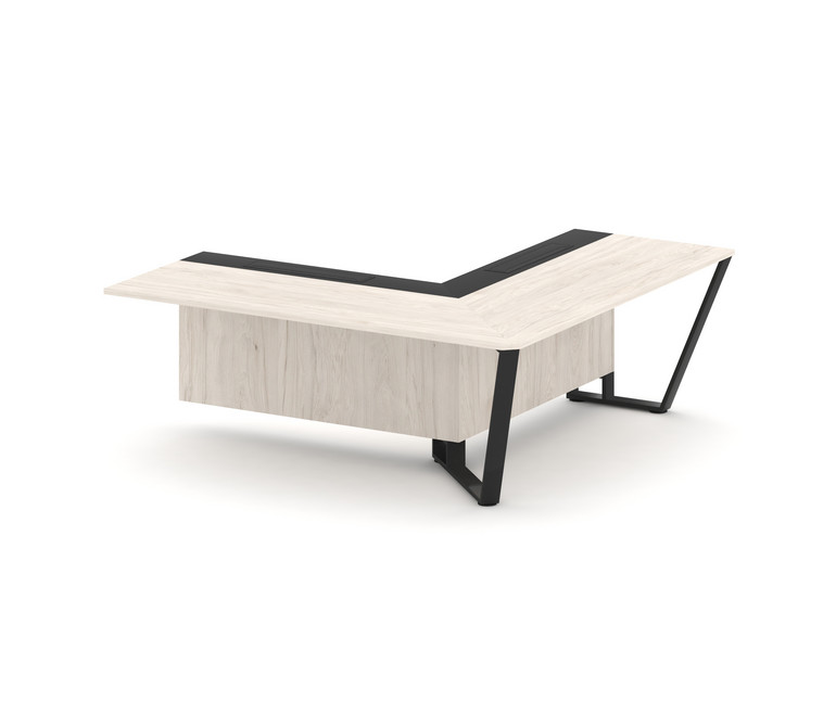 Steel Meet Завершающий угловой модуль правый KM-PR.B.SPZOU-20(R) Денвер Светлый/Графит Глянец/Металл