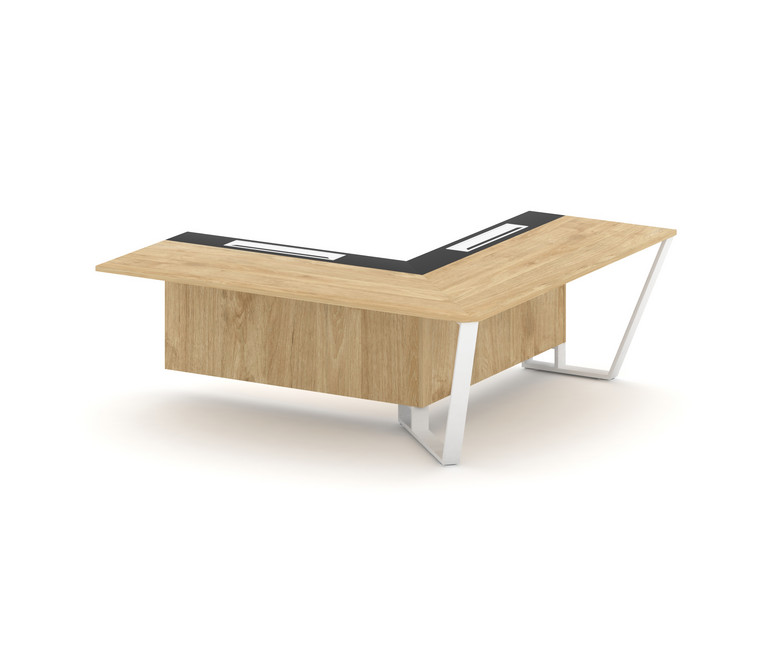 Steel Meet Завершающий угловой модуль правый KM-PR.B.SPZOU-20(R) Тиквуд Светлый/Графит Глянец/Металл