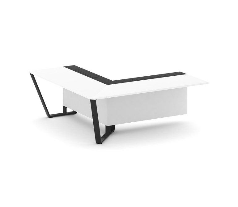 Steel Meet Завершающий угловой модуль левый KM-PR.B.SPZOU-20(L) Белый Бриллиант/Графит Глянец/Металл