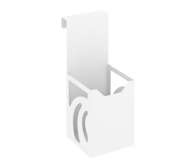 Навесной стакан для ручек и карандашей MAN-01 Металл Белый 80*100*200