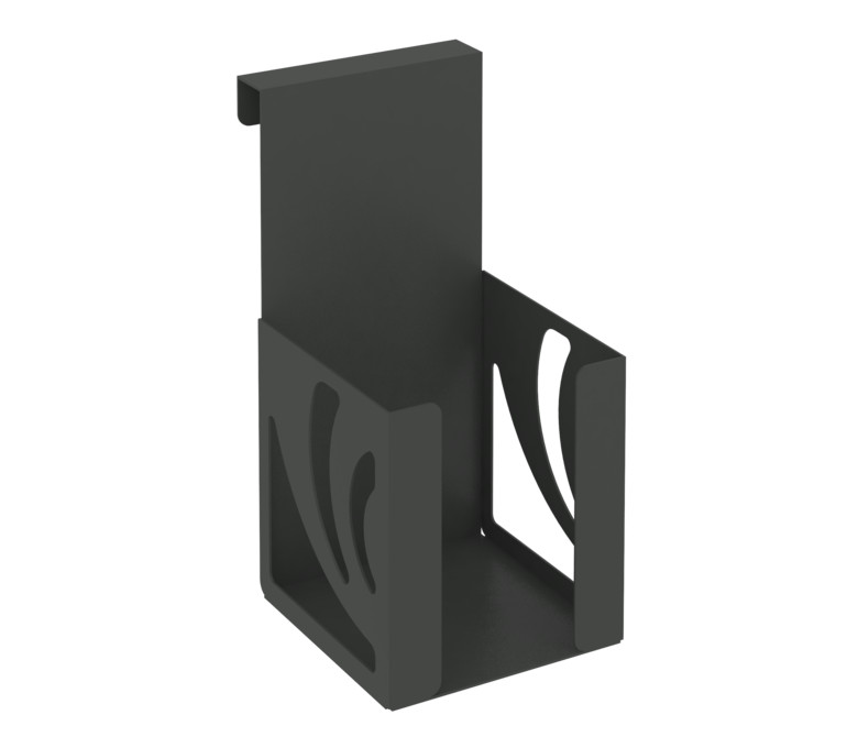 Навесной лоток для бумажных блоков MAN-03 Металл Антрацит 100*120*200