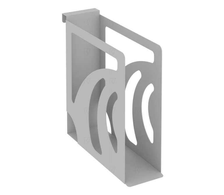 Навесной лоток для папок узкий MAN-11 Металл Серый 80*263*250