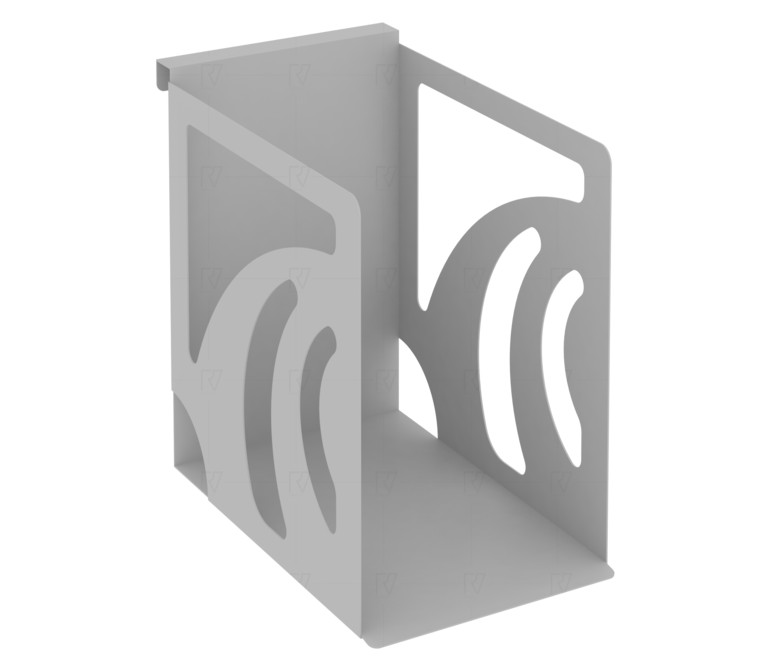 Навесной лоток для папок широкий MAN-12 Металл Серый 160*263*250