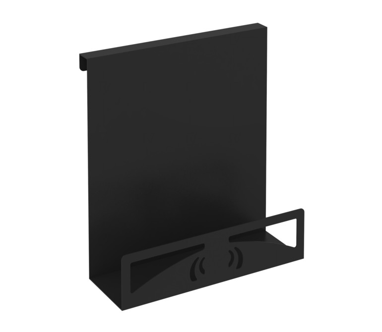 Навесной лоток для бумаг вертикальный узкий MAN-22 Металл Черный 230*100*250