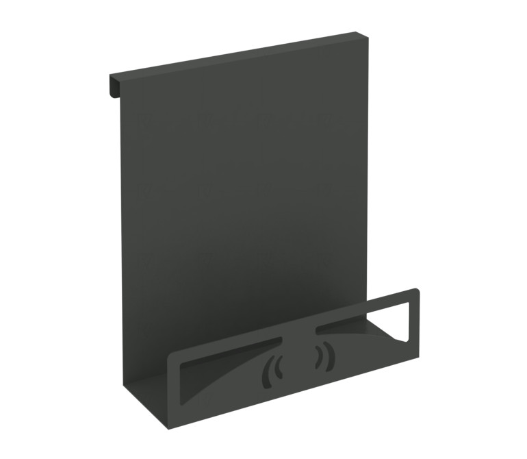 Навесной лоток для бумаг вертикальный узкий MAN-22 Металл Антрацит 230*100*250