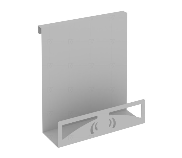 Навесной лоток для бумаг вертикальный узкий MAN-22 Металл Серый 230*100*250