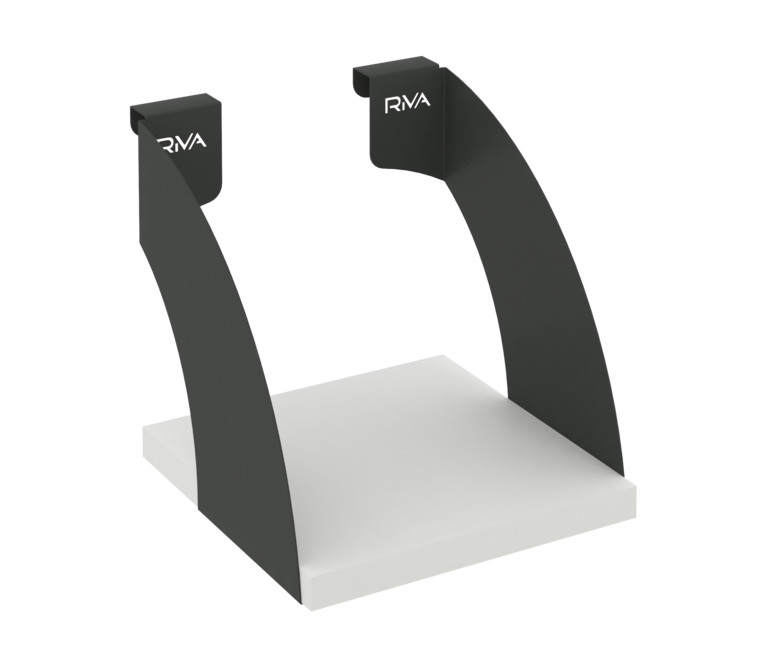 Навесные полки. Кронштейны+ЛДСП полка 200мм MAN-41-2 Белый бриллиант/Антрацит металл 200*220*200