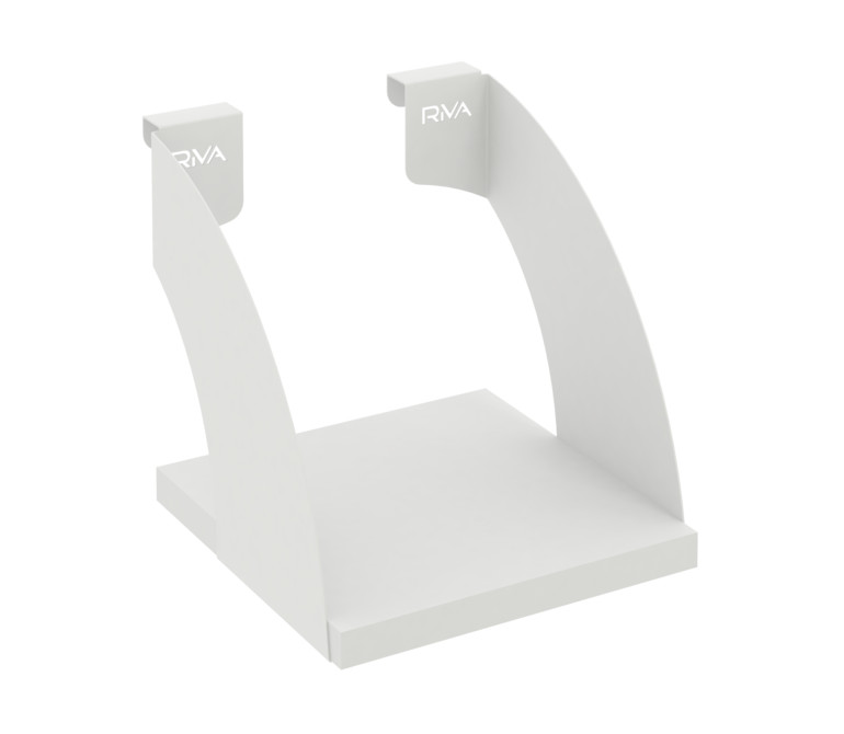 Навесные полки. Кронштейны+ЛДСП полка 200мм MAN-41-2 Белый бриллиант/Белый металл 200*220*200