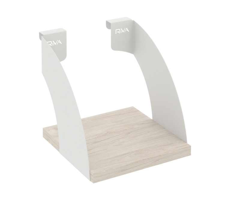 Навесные полки. Кронштейны+ЛДСП полка 200мм MAN-41-2 Денвер светлый/Белый металл 200*220*200