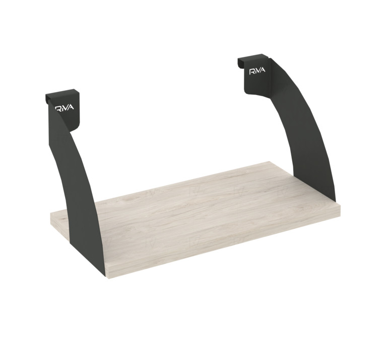 Навесные полки. Кронштейны+ЛДСП полка 400мм MAN-41-4 Денвер светлый/Антрацит металл 400*220*200