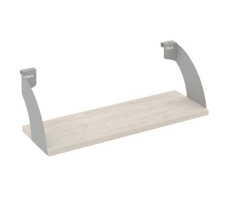 Навесные полки. Кронштейны+ЛДСП полка 600мм MAN-41-6 Денвер светлый/Серый металл 600*220*200